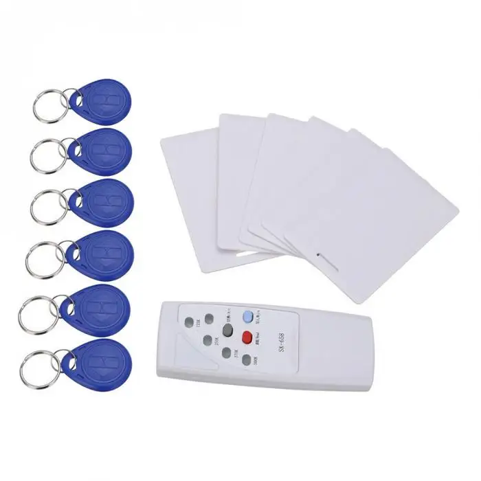 13Pcs Handheld RFID ID Card Copier Reader Writer 6 Writable Tags+6 Cards Set Kit LSMK99