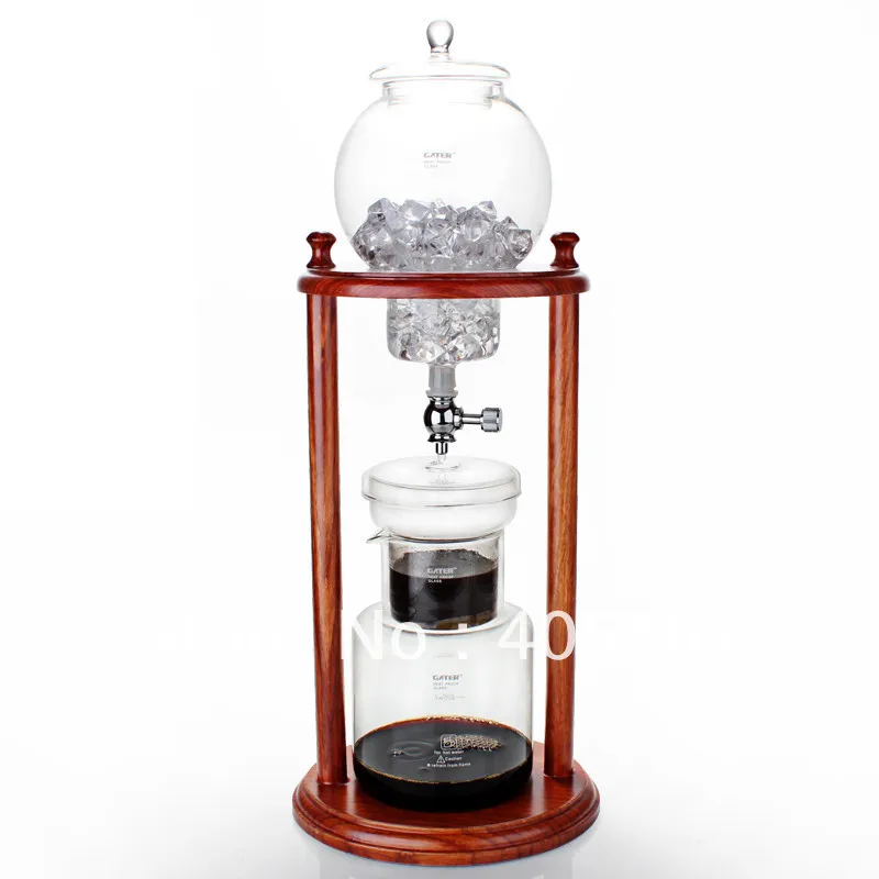 1Pc Dutch Coffee Cold Drip Water Drip Coffee Maker Serve For 8cups with rosewood rack on
