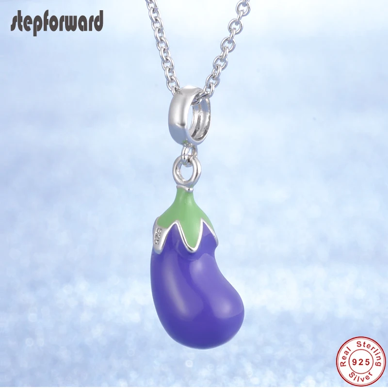 Noble High Quality DIY Eggplant Women Necklace Design Purple Enamel 100