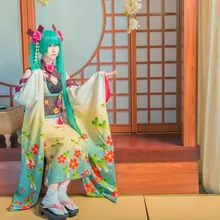 Вокалоид/V косплей Мику косплей костюм экзотическая певица Мику кимоно косплей на заказ/размер по индивидуальному заказу