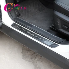 Нержавеющая сталь+ ABS Накладка на порог автомобиля защитная наклейка для автомобиля Стайлинг подходит для Renault Koleos аксессуары