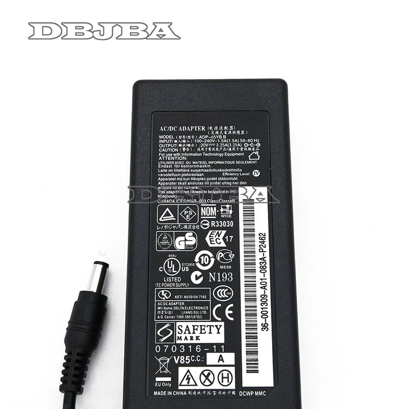 Зарядное устройство для ноутбука Lenovo IdeaPad Z500 Z560 Z570 Z575 Z580 Z585 36001646 02K6753|laptop charger|20v 3.25a