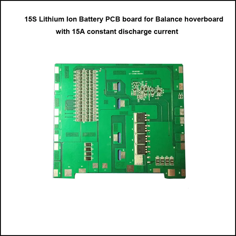 

15S 55.5V balancehover board Li-ion Battery 63V PCB board and BMS of balance scooter lithium battery with 15A current
