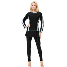 MUQGEW женский купальный мусульманский купальный костюм с крышкой летний однотонный купальник с узором женская пляжная одежда