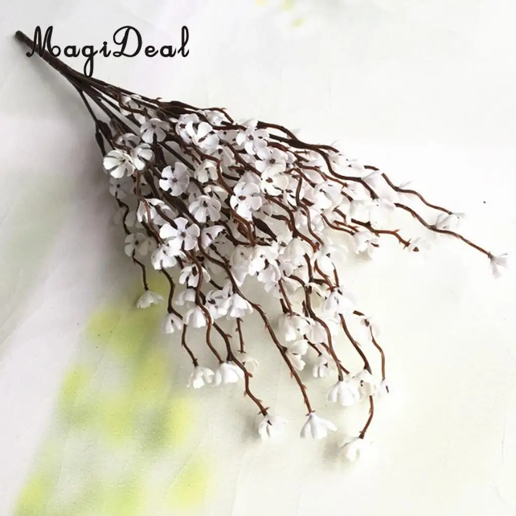 7 Forks Artificial Plum Blossom Branch Simulation Plastic Flower Branches Bouquets DIY Home Wedding Party Decor Art