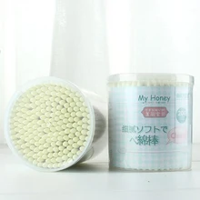 200 шт. ватный тампон для макияжа с двойной головкой бамбуковые мягкие чистящие наконечники многофункциональная спиральная Косметика хлопок ухо профессиональный уход за здоровьем