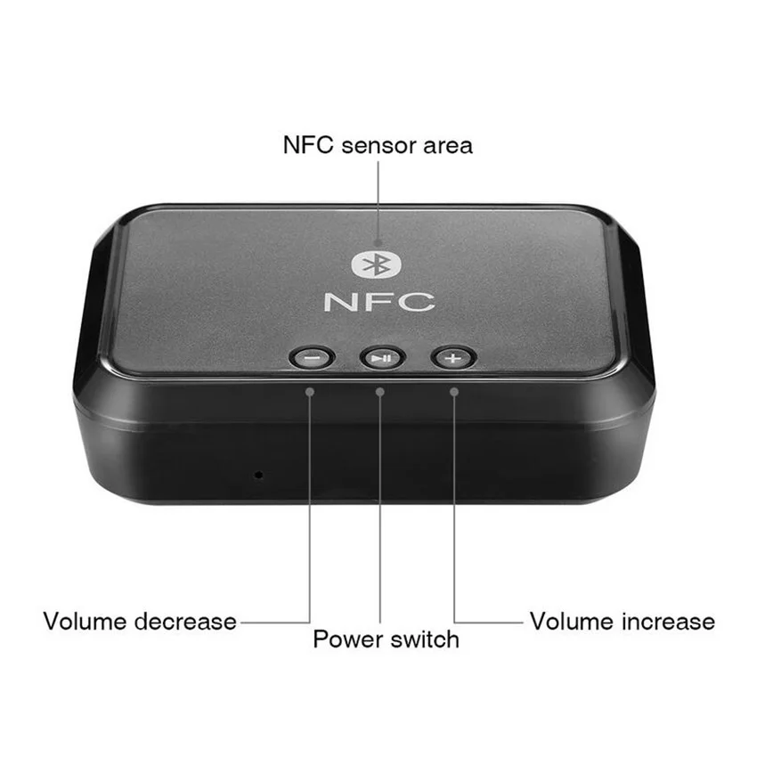Музыкальный ресивер AAAE Bluetooth 4 1 с поддержкой NFC стереовыход 3 5 мм/RCA адаптер