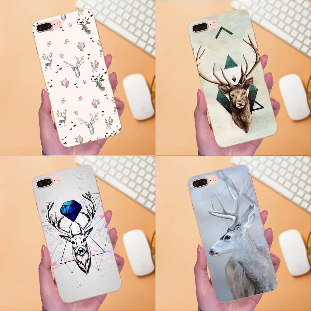 TPU Phone Case Cover Artwork Deer With Braces For Samsung Galaxy Note 5 8 9 S3 S4 S5 S6 S7 S8 S9 S10 mini Edge Plus Lite | Мобильные