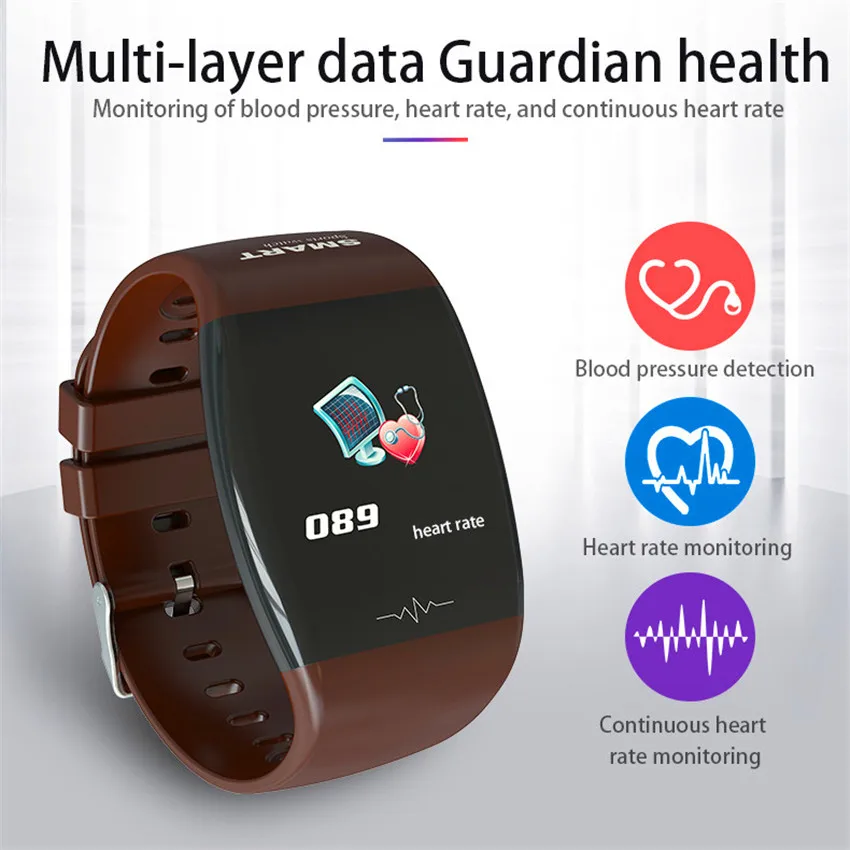 

SMS Reminder Smart Watch Men Hand-up Bright Screen Smart Wristband Sleep Monitor Fitness Bracelet Android IOS Digital Wristwatch