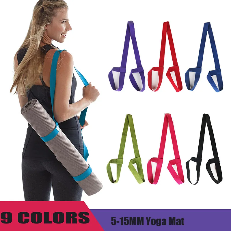Portable Yoga Mat Sling Sports Canvas Belt font b Fitness b font Gym Adjustable Carrier Shoulder