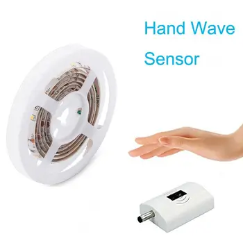 

Wrumava 3M 5M Motion Sensor Light Hand Waving Activated Cabinet Light Flexible LED Strip Night Light Bedside Lamp Illumination