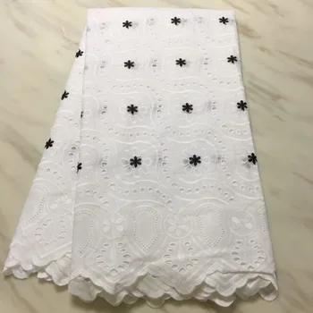 

2018 High quality 100%Cotton embroidery cord African Guipure Swiss Cord French lace Fabric for Dress Gift 5y/lot LPL12049