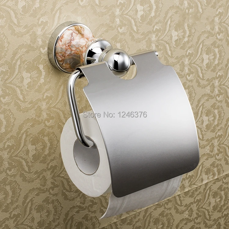 Bathroom Accessories Products Luxury Solid Brass &marble Toilet Paper