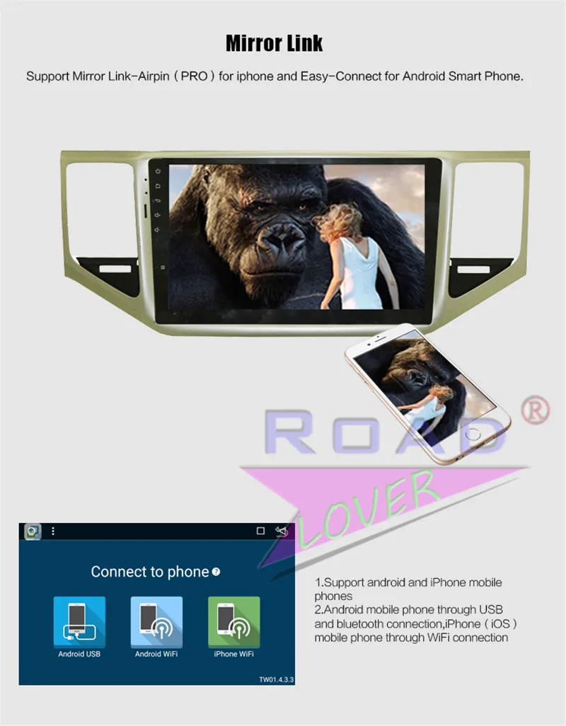Flash Deal Roadlover Android 8.1Car Multimedia Player Autoradio For VW Sportsvan 2016 Stereo GPS Navigation Magnitol Double Din MP3 NO DVD 14