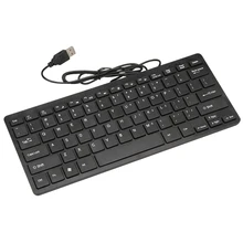 Com thai árabe russo hebraico adesivo preto ultra fino tamanho pequeno silencioso 78 teclas mini multimídia usb teclado para computador portátil(China)