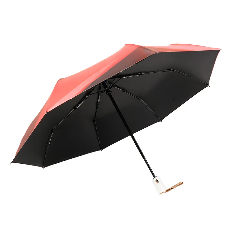 YADA White Handle Design Automatic Umbrella Fold Rain Umbrellas For Women UV Rainproof Sun Protection Landscape Umbrella YD169