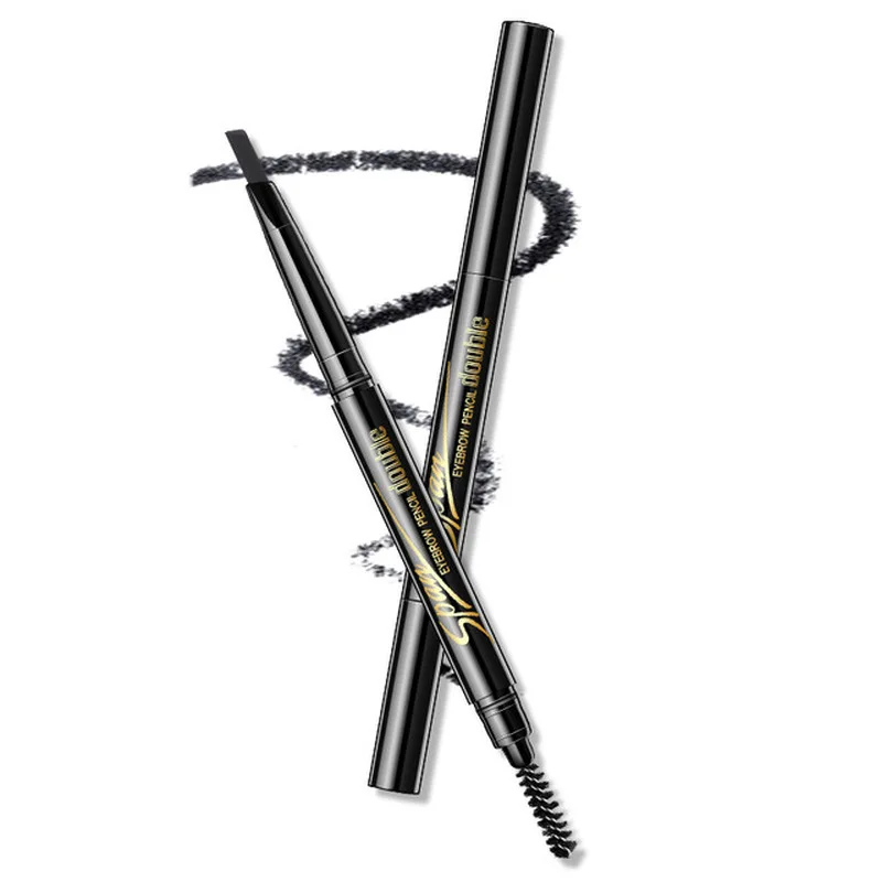 

new Double-headed Eyebrow Pencil Makeup Set 1Pc Eyebrow Pen+2Pcs Refills Automatic Eyebrow Pencil Professional Eyebrow