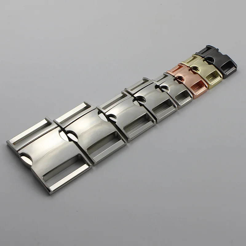 

New 1pcs/pack 10mm 15mm 20mm 25mm Metal Side Release Curved Buckles for Paracord Bracelet Dog Cat Collar Buckles Diy Accessories