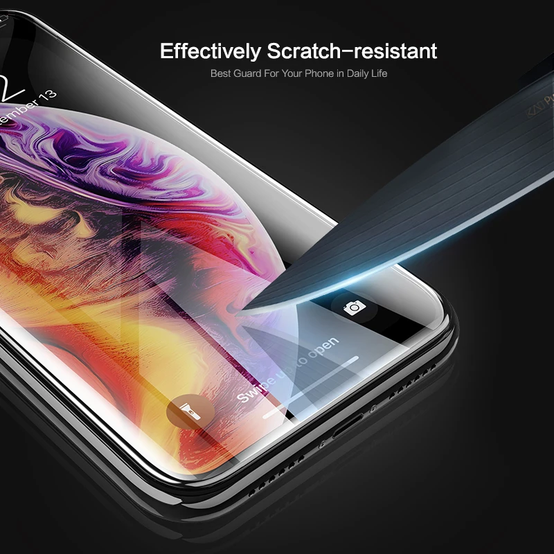 KISSCASE Gehärtetem Glas Für iPhone 7 6 Plus Volle Abdeckung Screen Protector Für iPhone Xs Max Xr