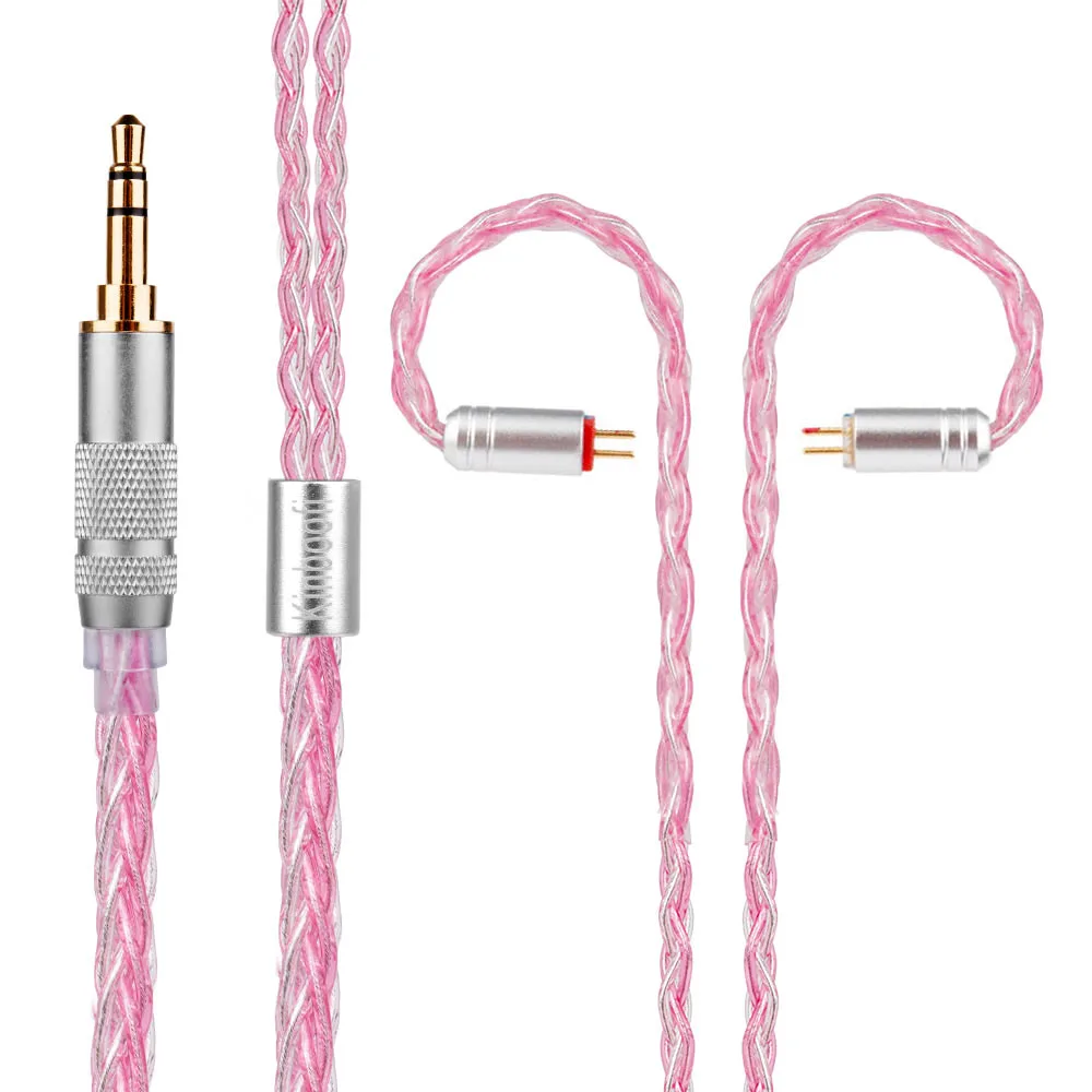 

AK Kinboofi 8 Core Silver Plated Cable 3.5/2.5/4.4mm Earphone Cable With MMCX/2pin Connector For KZ ZST ZS10 TRN V80 X6 CCA C10