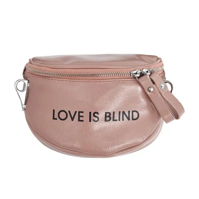 Новые женские сумки через плечо из искусственной кожи с буквенным принтом на молнии, сумки через плечо, модные дизайнерские сумки-мессенджеры, роскошные женские сумки - Цвет: Pink  S
