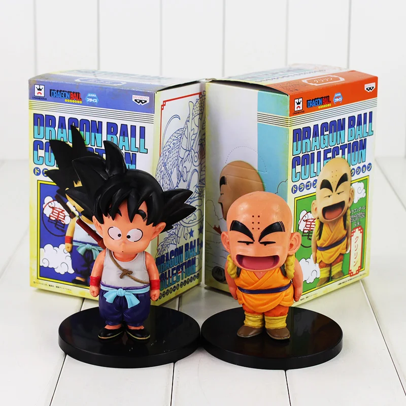

2 Style Dragon Ball Z Child Son Goku + Kuririn Krillin PVC Figures Collectible Model Toy with base