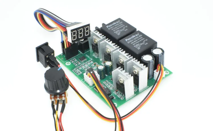 ШИМ контроллер скорости двигателя постоянного тока 12v24v36v48v перевернутый переключатель реверсивный переключатель 40A с цифровым дисплеем(6,5