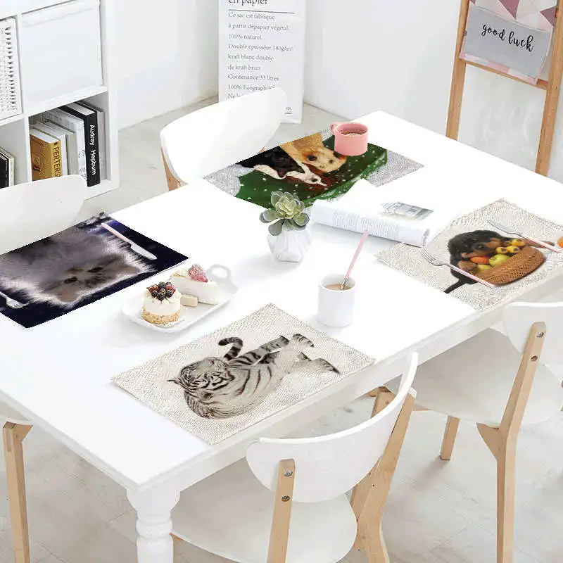 Buy Animal World Linen Print Placemat Tea Placemat