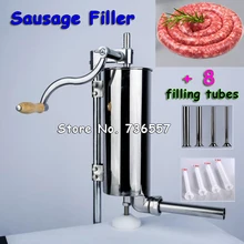 4l ручные дома колбасу мяса писака из нержавеющей стали, вручную вертикальных колбасы машина Кухня инструмент Колбаса чайник