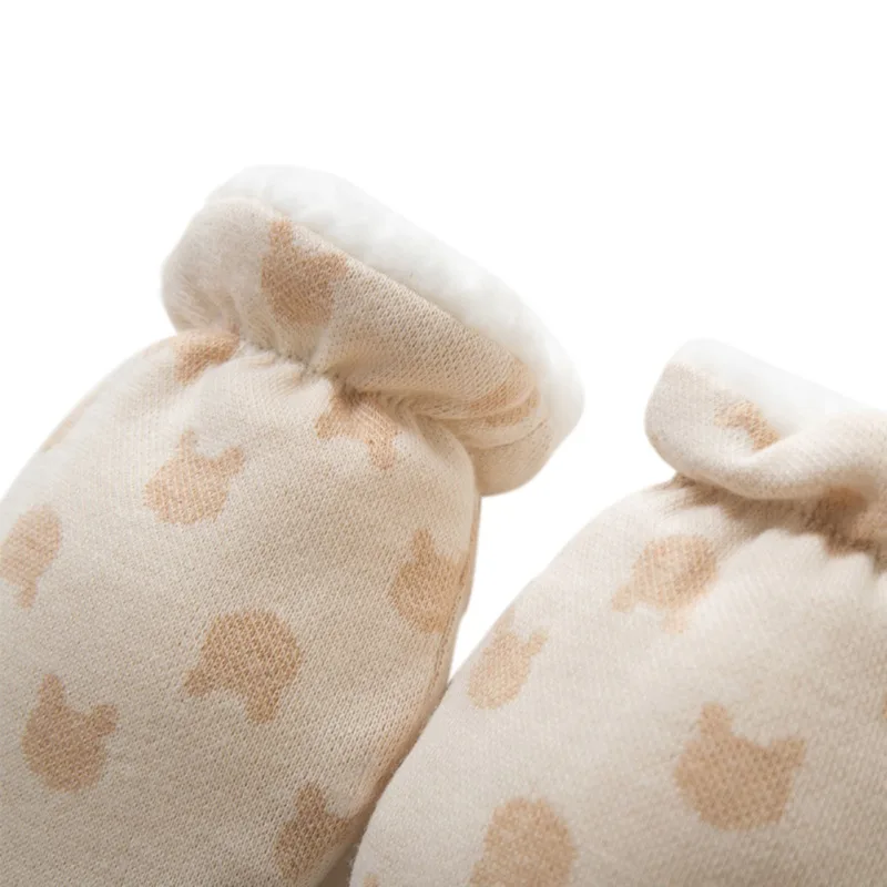 Новые утепленные флисовые зимние теплые перчатки с рисунком для малышей, варежки для новорожденных 0-12 месяцев, горячая распродажа
