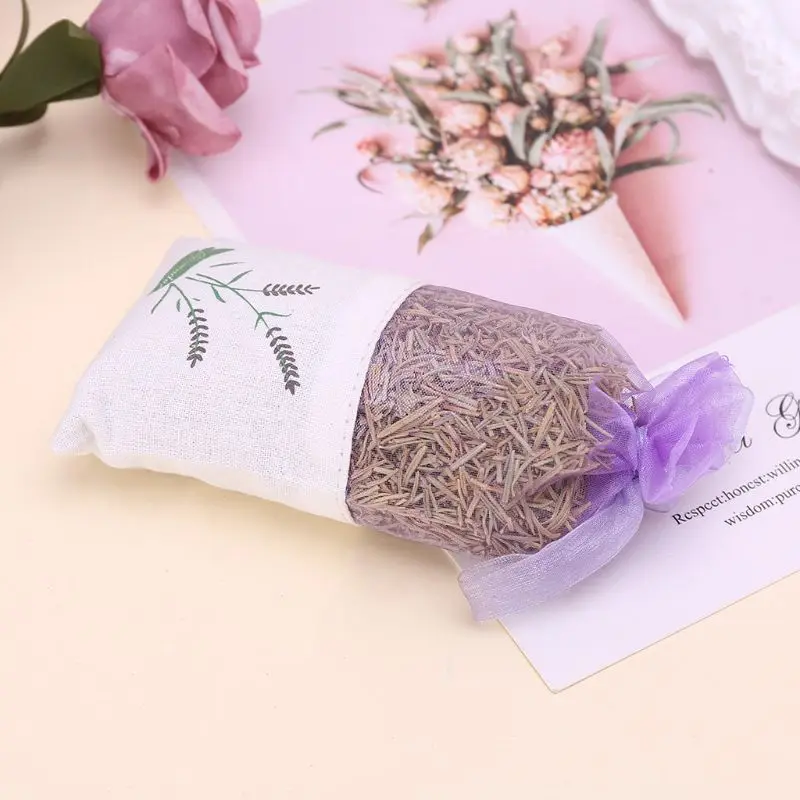 Natural Dried Rosemary Sachet Bag Wardrobe Desiccant Car Office Air deodorant sachet bags fragrance bags