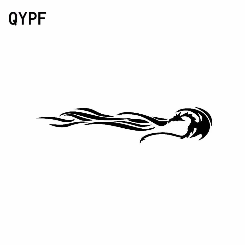 QYPF 17 см * 3 5 Виниловая наклейка с рисунком Феникса и пламени для автомобиля