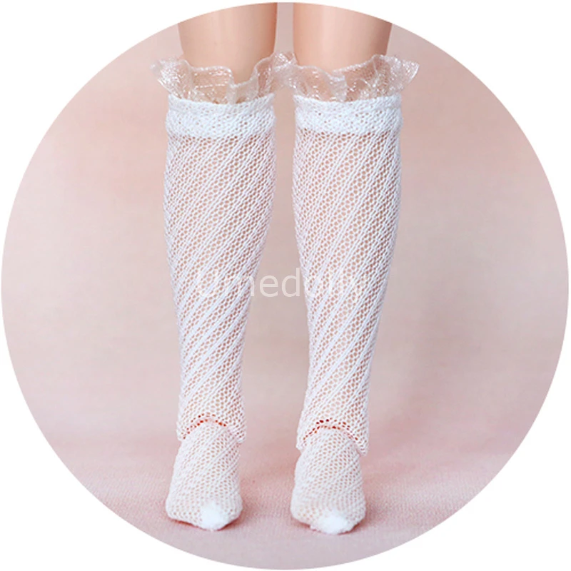 1 пара милых диагональных кружевных носков для Barbi Blythes Licca Pullip Doll чулок аксессуары