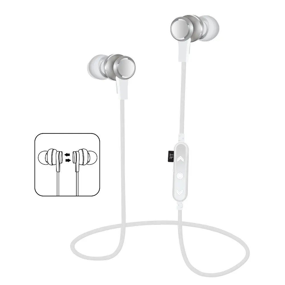 Earphone T12 Bluetooth Headphones Sport Magnetic Wireless Ear hook Headset Music Magnet TF Card Slot Earbuds With Microphone