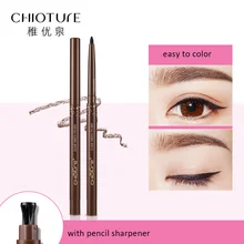 CHIOTURE 3 Cor Gel À Prova D’ Água Lápis Delineador com Apontador de lápis de Olho Maquiagem Delineador Caneta Crayon Lapis de Olho