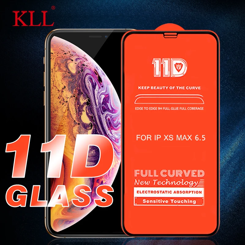 

11D Glass for iPhone X XR XS MAX 9H Full Cover Cold Carving Curved Edge Screen Protector for iPhone 6 6s 7 8 Plus Tempered Glass