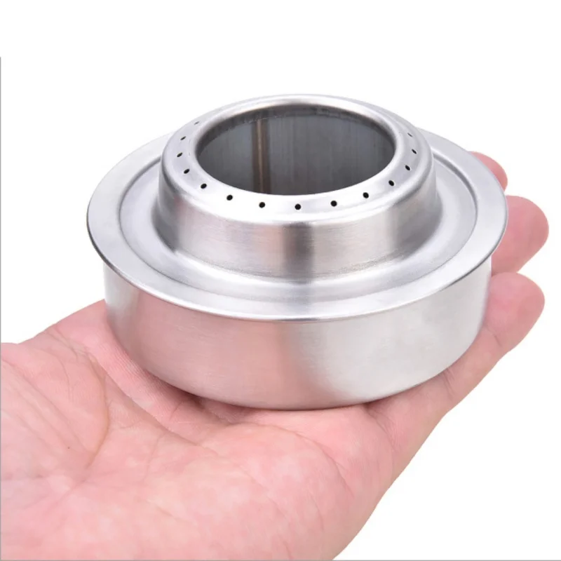 Portable Mini Outdoor Alcohol Stove Fashion Portable Alcohol Stove with Cross Stand Rack Stove Stand Holder Travel Necessity