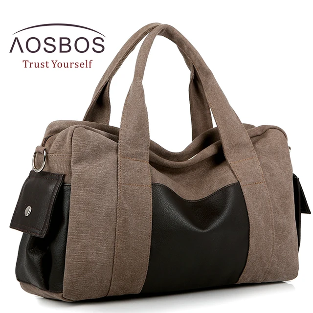 Aosbos Canvas Gym Bag Men Women Sports For Fitness Outdoor Aosbos Canvas Gym Bag Men Women Sports For Fitness Outdoor Traveling Handbags Durable Multifunctional Training