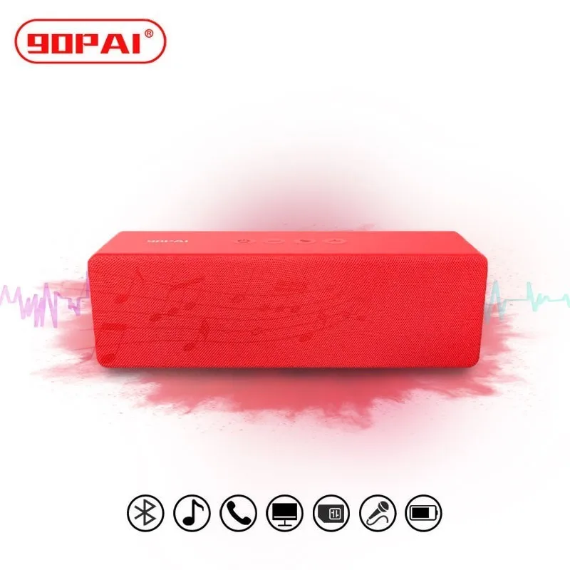 

90PAI Bluetooth Speaker Portable Waterproof Outdoor Rechargeable Rectangular Computer Sound Box Music Play Support Talking Voice