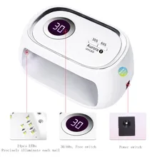 Машинка для стрижки 48 Вт Светодиодный УФ лампы Белый Сушилка для ногтей для сушки всех видов Гель-лак 24 светодиодный s с таймером, 30/60 S инфракрасный фототерапии маникюрные инструменты