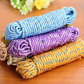 

2 Pcs New Design 10m Colorful Multifunction Nylon Washing Clothes Line Rope Clothesline String 10m Hangers & Racks Free Shipping
