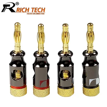 

10pcs 4MM Banana Plug High Quality Gold Plated Banana Male Wire Connector Audio Speaker Plug Connector Wholesale