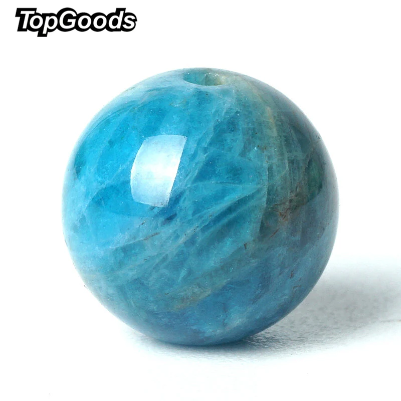 

TopGoods Natural Larimar Stone Beads Green Pectolite Gemstone Round Loose Bead 6/8/10mm Ocean Gem For DIY Fine Jewelry Bracelet