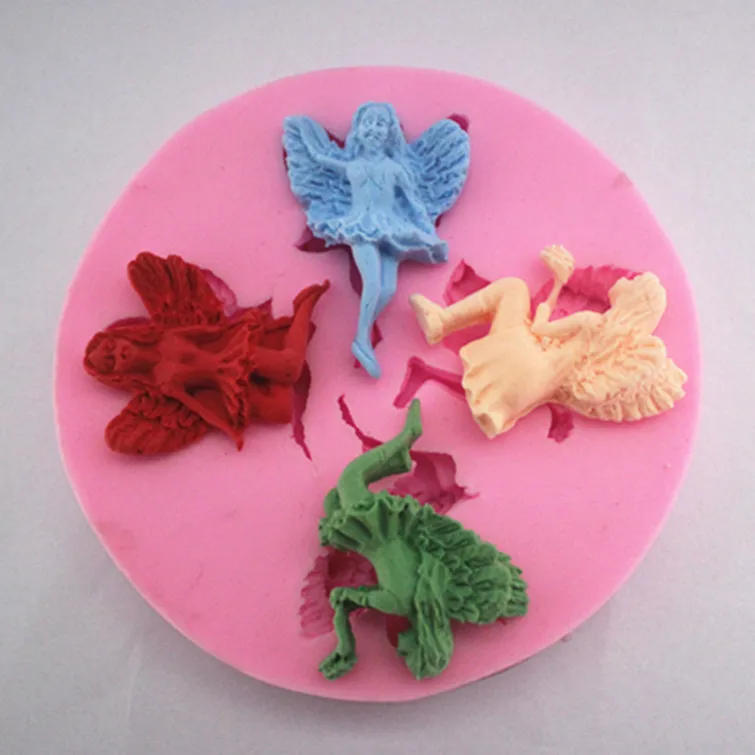 

Angel silicone mold sugar chocolate molds cake decorating fondant lace mould