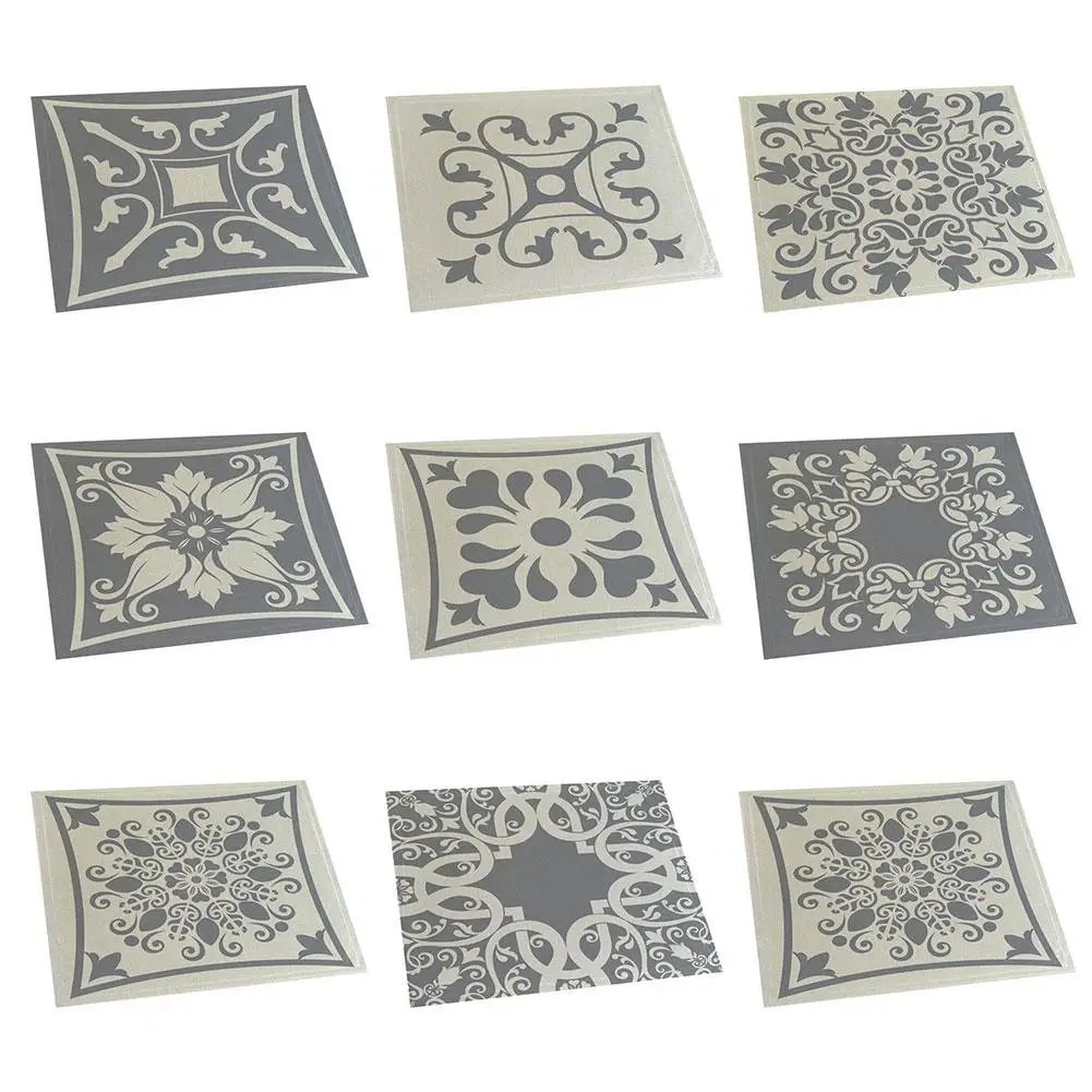 

45# Vintage Flower Pattern Coaster Cup Pad Anti-Slip Heat Resistant Dining Table Cushion Place Mat Kitchen Accessories