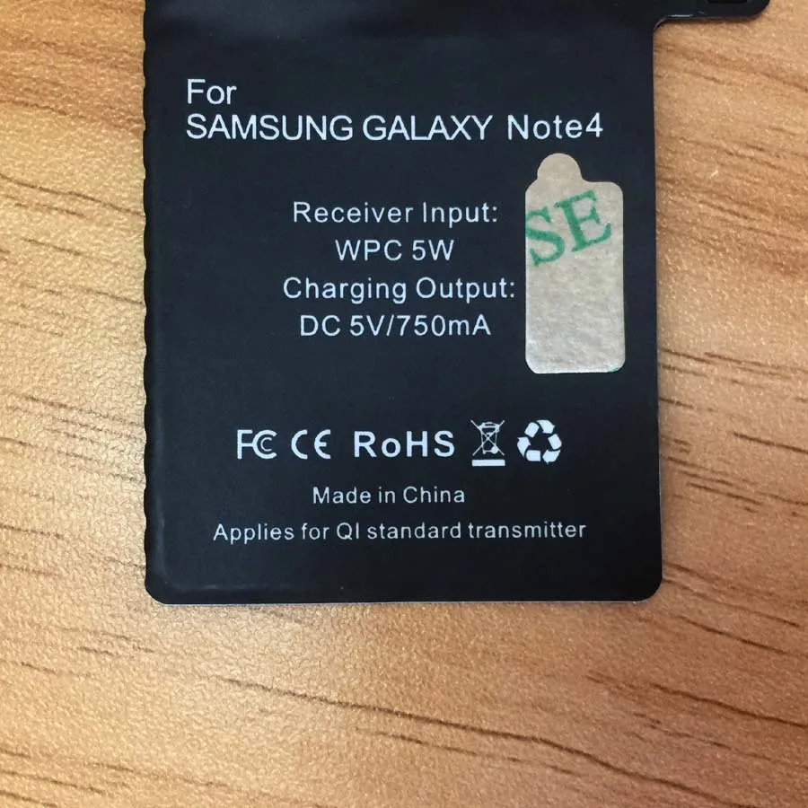 Беспроводной приемник зарядного устройства с импортным IC для Samsung Galaxy Note 4 Qi