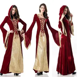 Костюм для Хэллоуина, женское средневековое платье принцессы в стиле ретро, вечерние платья для сцены, маскарадное платье для ролевых игр