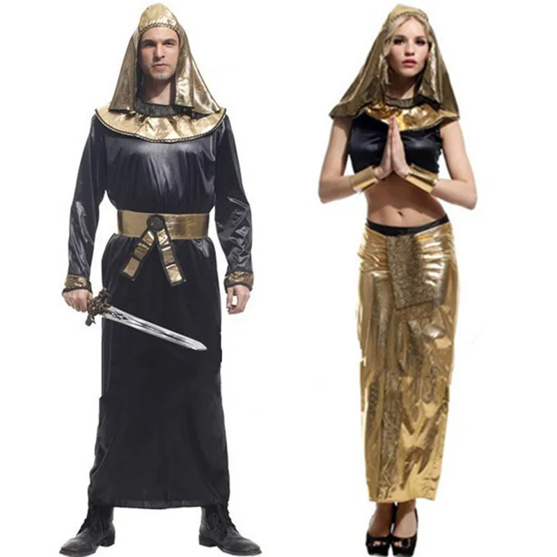 

Ancient Egyptian Priest Costume Gladiators Soldier warrior Adult Men cosplay party halloween Sexy Cleopatra Couple Costumes Set