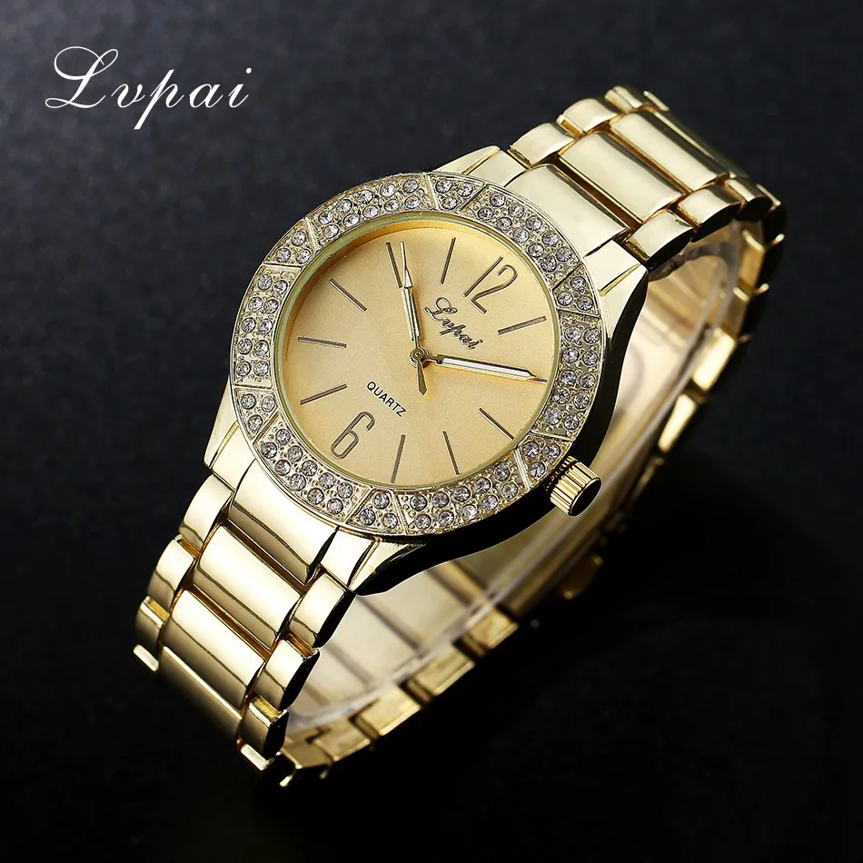2017 Lvpai Brand Fashion Watch Women Dress Quart Watch Rhinestone Watches Wristwatch Casual Women Electronic Female