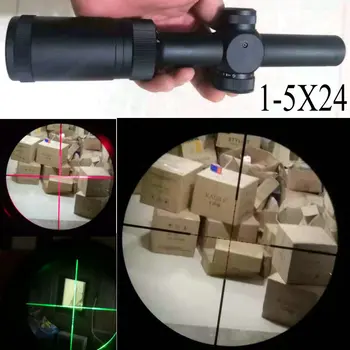 

Sniper 1-5X24 Second Focal Plane Hunting Rifle Scope Red / green illuminated Reticle actical Optical Sight Trail Riflescopes